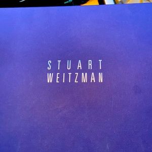 Stuart Weitzman low cut, high heeled booties. Beautiful black Swede.